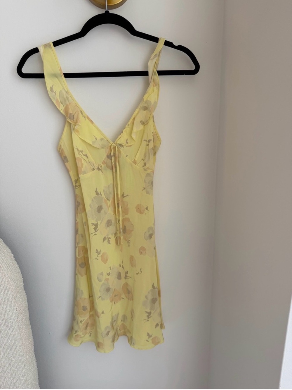 Realisation Par Yellow Floral Mini Dress